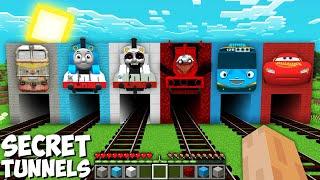 new SECRET TUNNELS of SCARY THOMAS TRAIN and FRIENDS CHOO CHOO CHARLES & MCQUEEN TAYO in Minecraft 