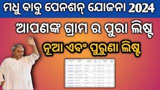 Madhu Babu Pension Yojana New List Check  Madhu Babu Pension Yojana New List Odisha 2024  MBPY