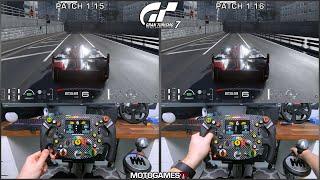 Gran Turismo 7 - Patch 1.15 vs Patch 1.16 Force Feedback Comparison