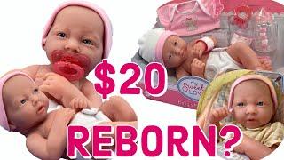 $20 Reborn Baby?? Cheap Realistic Baby Doll Review  Berenguer JC Toys Newborn Doll