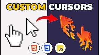 EASY CUSTOM CURSORS in HTML CSS & JavaScript