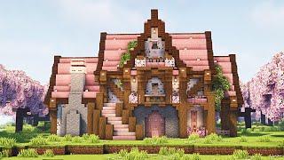 【Minecraft】How to Build a fantasy cherry blossom house