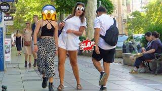  FAKE Slap Prank - Crazy Guy On The Street 