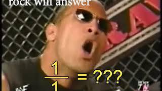 the rock does a math problem