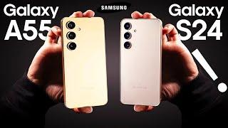 Samsung A55 vs Samsung  S24  المقارنة المستحيلة والنتائج عكس التوقعات 