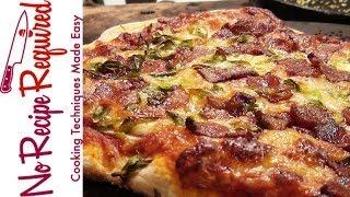 Bacon and Green Onion Pizza - NoRecipeRequired.com