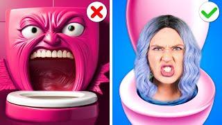 Skibidi Toilet Challenge  Who Is Better? Fantastic Hacks and Cheat Ideas by Gotcha Hacks