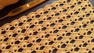 Простой универсальный УЗОР КРЮЧКОМ легкое ВЯЗАНИЕ для новичков EASY Crochet for beginners