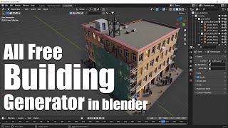 Free Building Generator in blender - Buildify
