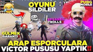 ARAP E SPOR TAKIMINA VİCTOR PUSUSU ATTIK   OYUNU SİLDİLER  PUBG MOBILE