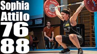 Sophia Attilo 56.3kg 76kg Snatch 88kg Clean and Jerk - 2019 German Champion