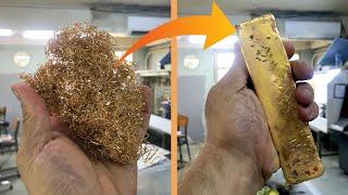 What do they do with the burrs that come out during gold processing?