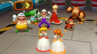 Super Mario Party - All Team Minigames Peach Daisy Vs Mario Luigi