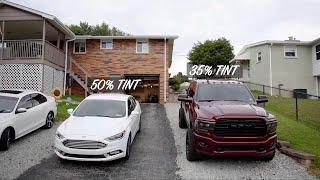 35% vs 50% Full Windshield Tint Comparison