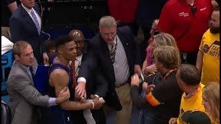 Russell Westbrook slaps Jazz fans phone wanted selfie after eliminating him Thunder vs Jazz