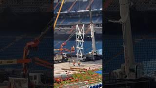  Comienza el montaje del NUEVO VÍDEOMARCADOR en el Fondo Norte del Bernabéu