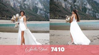 Simple A-Line Lace Beach Wedding Dress  Stella York 7410