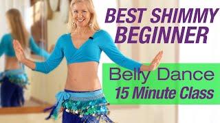 Best BEGINNER SHIMMY - How to Belly Dance 15 Minute Class