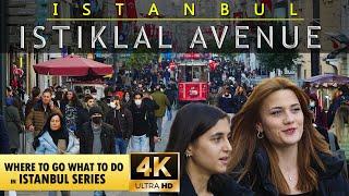 【4K】Istanbul 2022  Istiklal Avenue Walking Tour  Istiklal Street 