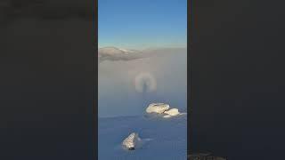 Broken Spectre. Rare weather phenomenon. Cloud Inversion. #weather #scottishhighlands #winterhiking