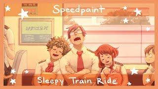 Sleepy Train Ride - BNHA Speedpaint