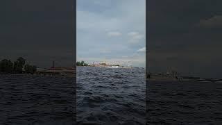 Summer traffic on the Bolshaya Neva river St.Petersburg 08142021 4K video quality pt9