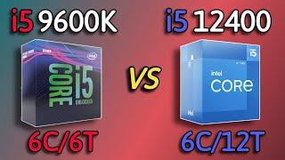 i5 12400 vs i5 9600K - Benchmark and test in 7 Games 1080p