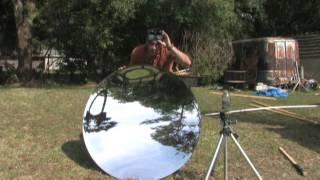 46 PARABOLIC MIRROR STEAM BOILER SOLAR POWER STEEL WOLL NANOPARTICE GreenPowerScience