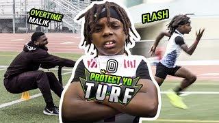 8 Year Old Football PHENOM Flash Morris Goes Through INSANE WORKOUT Im Gonna BEAT THIS MAN.