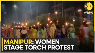 Fresh Violence in Manipur Women protest in Imphal and adjoining areas over violence  WION