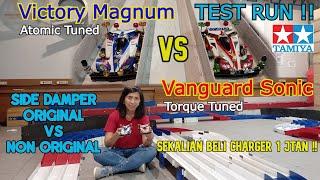 Adu Balap Side Damper Vanguard Sonic vs Victory Magnum  Beli Charger 1jutaan  Tamiya Mini 4WD