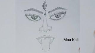 Maa Kali ka Drawing  How to dra maa Durga