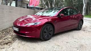 Tesla Model 3 HIGHLAND 2024 ULTRA RED All Around View