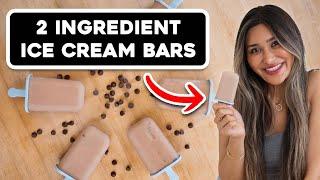 2 Ingredient Ice Cream Bars Low Carb + Only 40 calories