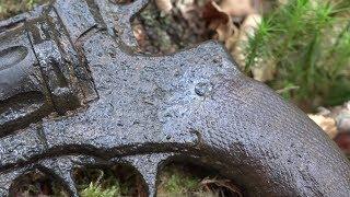 Found a revolver and other weapons near the German Dugout Searching ww2 relics