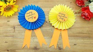 Fathers Day Craft Ideas - How to Make Fathers Day Badge  Handmade Crafts For School Projects