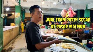 Jual ikan Patin segar di pasar Maimun