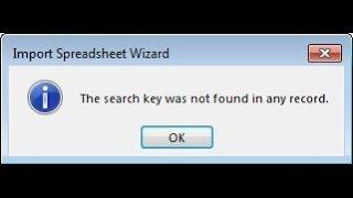 The Search Key Was Not Found In Any Record MS Access Import Error