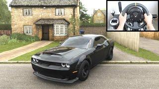 Forza Horizon 4 Dodge Demon vs Police Chase Thrustmaster Steering Wheel Gameplay