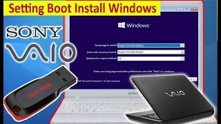 Install Windows 10 8 7 from USB Flash Drive or DVD SONY VAIO