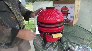 DINNER FOR 2 ON THE KAMADO GRILL  LONDON SUNSHINE KAMADO GRILL UNBOX ASSY AND FIRST COOK