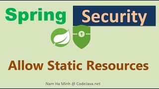 Spring Security Allow Static Resources without Authentication