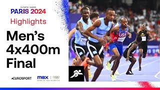 EPIC BATTLE ‍  Mens 4x400m Relay Final Highlights  #Paris2024 #Olympics