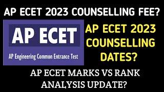 ap ecet counselling dates 2023 ap Ecet marks Vs rank analysis soon ap Ecet counselling fee