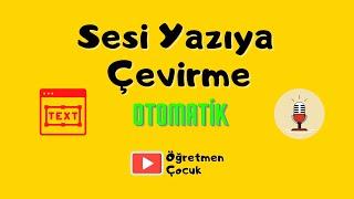 Sesi Yazıya Çevirme Programsız   Google Dokümanlar ve Google Klavye