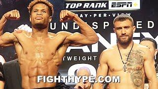 HEATED DEVIN HANEY VS. LOMACHENKO FULL WEIGH-IN & EXPLOSIVE FACE OFF