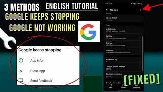 Google Keeps Stopping Android  Google Not Working On AndroidSamsung Fixed