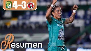 LEÓN 4-3 TIJUANA J9  ¡PARTIDAZO y las ESMERALDAS vencen a las XOLAS