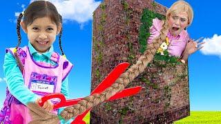 Kids Unite The Great Rapunzel Tower Rescue with Maddie and Jannie