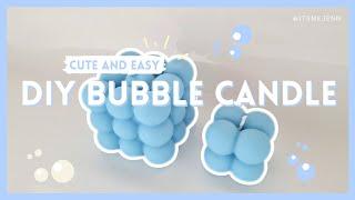 DIY BUBBLE CANDLE + CUTE MINI BUBBLE  how i make bubble candles at home tutorial